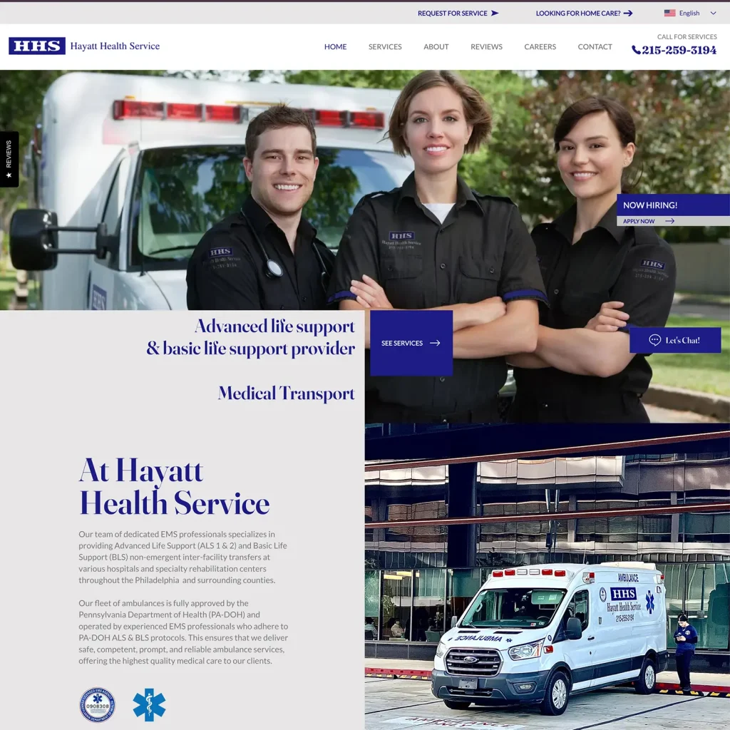 Fully functional Wix website design and development for a health care service provider by DesignCuckoos