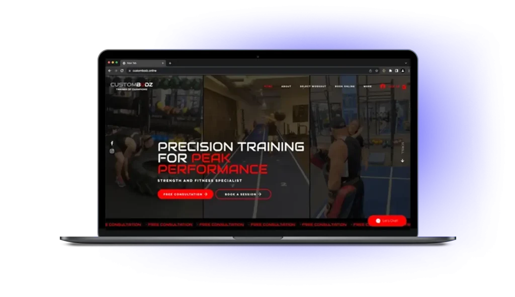 Custom Wix website design & development for a Sports Trainer by DesignCuckoos